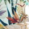 Large Tropical Floral Wallpaper, Exotic and Lush Peel and Stick Removable Wall Mural, Self Adhesive Wallpaper for a Relaxing Oasis