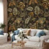 Removable and Durable Vintage Floral Wallpaper with Leaves for a Classic Look in Any Room