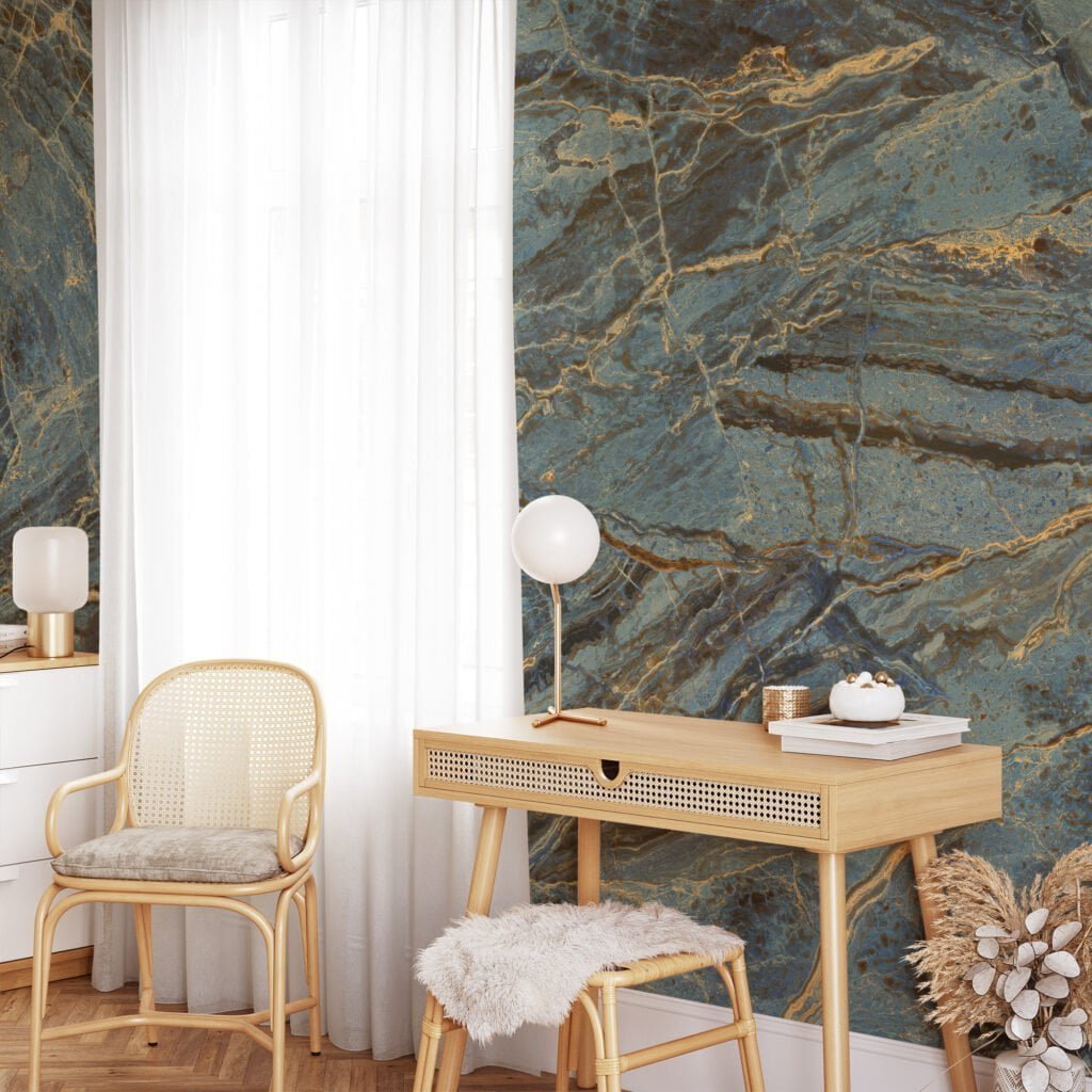 Rustic Charm with Earthy Tones Marble Texture Wallpaper, Wall Mural That Blends Natural Elements with Modern Design