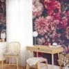Mixed Flowers and Orchids Wallpaper, Tropical and Lively Peel and Stick Wall Mural, Self Adhesive Removable Wallpaper for a Refreshing Home Decor