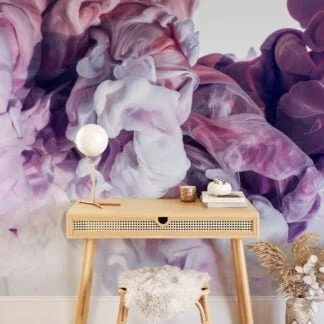 Colorful Ink in Water Wallpaper - Vibrant Liquid Wall Covering for Eye-catching Interior