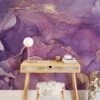 Pink and Purple Shades Marble Patterned Wallpaper - Removable Self-Adhesive Peel & Stick Wall Mural for Whimsical Home Decor