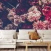 Mixed Flowers and Orchids Wallpaper, Tropical and Lively Peel and Stick Wall Mural, Self Adhesive Removable Wallpaper for a Refreshing Home Decor