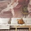 Vibrant Large Flower Design Wallpaper, Peel and Stick Removable Wall Mural for a Bold and Eye-Catching Statement