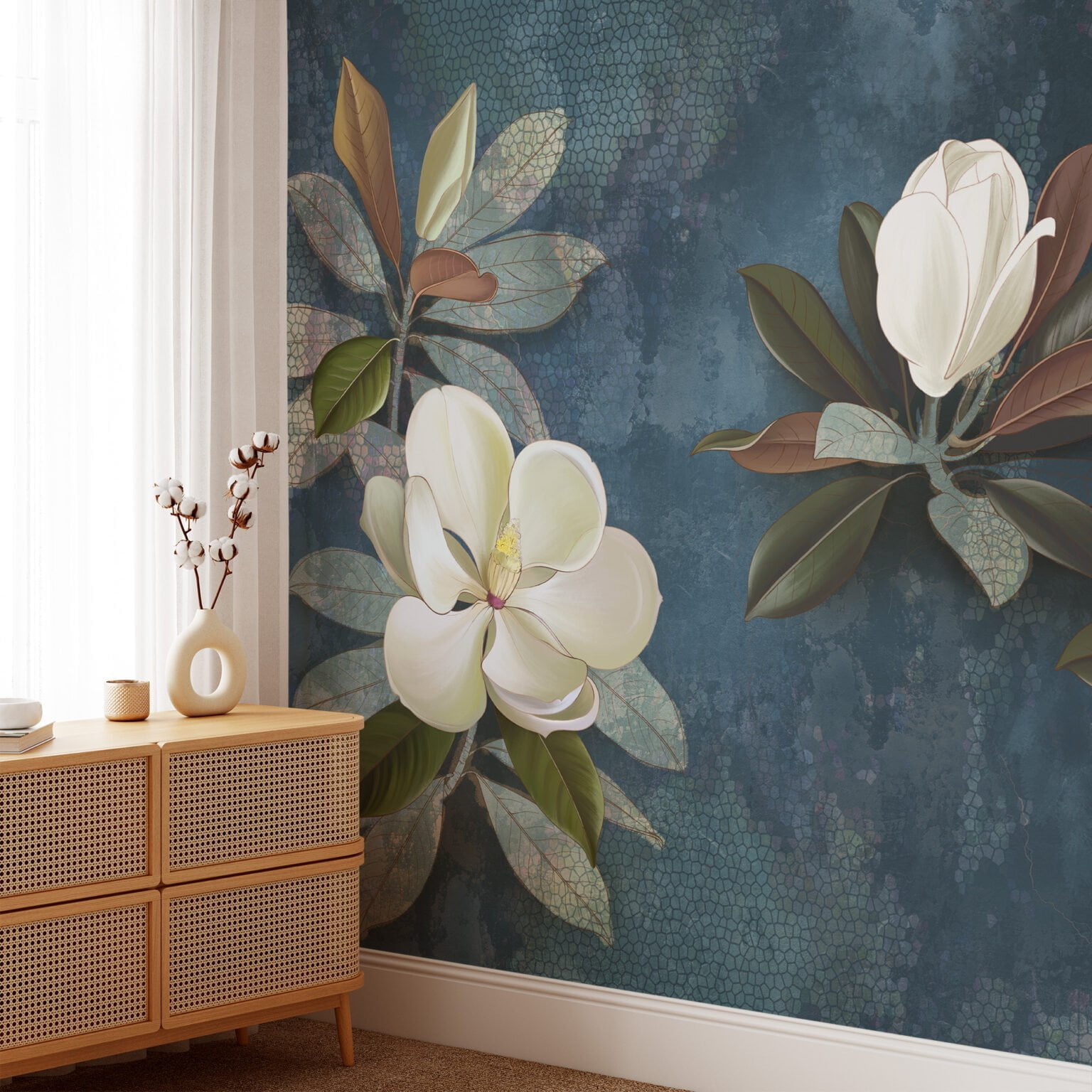 Magnolia Wallpaper Peel And Stick