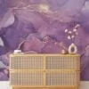 Pink and Purple Shades Marble Patterned Wallpaper - Removable Self-Adhesive Peel & Stick Wall Mural for Whimsical Home Decor