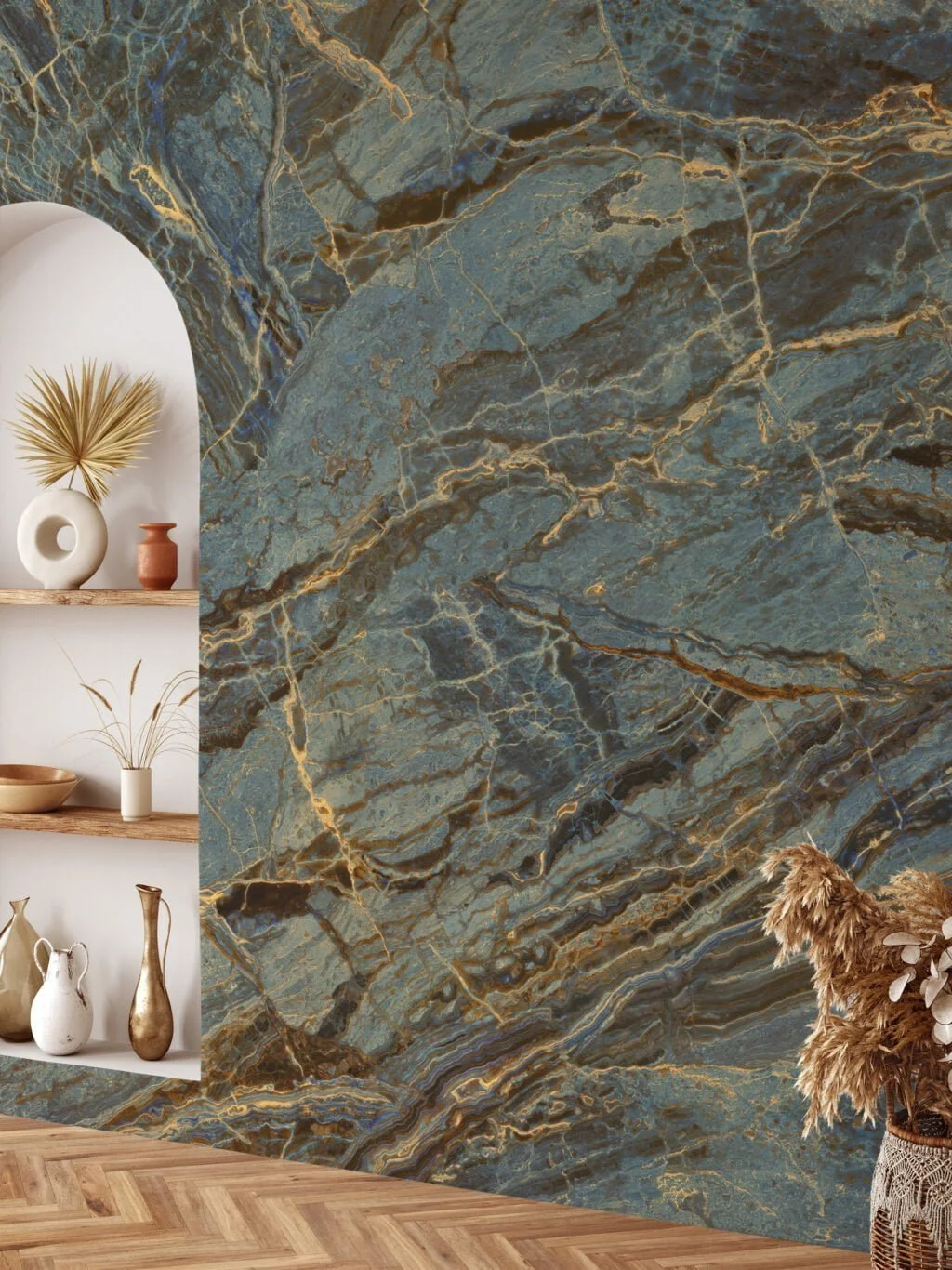 Rustic Charm with Earthy Tones Marble Texture Wallpaper, Wall Mural That Blends Natural Elements with Modern Design