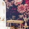 Mixed Flowers and Orchids Wallpaper, Tropical and Lively Peel and Stick Wall Mural, Self Adhesive Removable Wallpaper for a Refreshing Home Decor
