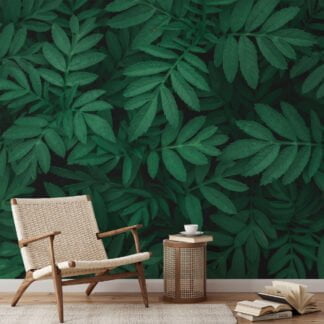 Nature-Inspired Green Leaves Pattern - Self-Adhesive Peel and Stick Botanical Wallpaper to Bring the Outdoors Inside, Removable for Easy Updating