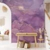 Pink and Purple Shades Marble Patterned Wallpaper - Removable Self-Adhesive Peel & Stick Wall Mural for Whimsical Home Decor