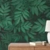 Nature-Inspired Green Leaves Pattern - Self-Adhesive Peel and Stick Botanical Wallpaper to Bring the Outdoors Inside, Removable for Easy Updating