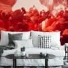 Crimson Ink in Water Wallpaper - Abstract Red Liquid Design for Bold Wall Decor