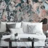 Mix Colored Stone Marble Wallpaper, Peel & Stick Self Adhesive Mural for a Bold and Modern Look