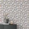 Peel and Stick White Geometric Modules Wallpaper, Self-Adhesive Removable Wall Mural, Modern Wall Decoration for Living Rooms or Bedrooms
