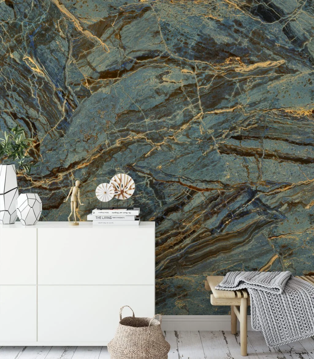 Rustic Charm with Earthy Tones Marble Texture Wallpaper, Wall Mural That Blends Natural Elements with Modern Design