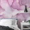 Marble Texture Wallpaper with Pink, Purple and Gold Veins - Self-Adhesive Peel & Stick Removable Wallpaper for Luxe Interiors