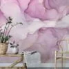 Marble Texture Wallpaper with Pink, Purple and Gold Veins - Self-Adhesive Peel & Stick Removable Wallpaper for Luxe Interiors