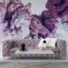 Colorful Ink in Water Wallpaper - Vibrant Liquid Wall Covering for Eye-catching Interior