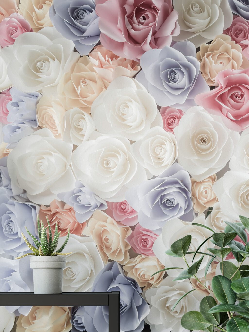 Pastel Purple and Pink Roses Wallpaper, Delicate and Romantic Peel and Stick Wall Mural, Self Adhesive Removable Wallpaper for a Dreamy Bedroom