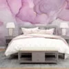 Marble Texture Wallpaper with Pink, Purple and Gold Veins - Self-Adhesive Peel & Stick Removable Wallpaper for Luxe Interiors