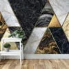 Modern Peel & Stick Black Gold Marble Pattern Wallpaper for a Chic and Stylish Home and Office Decor