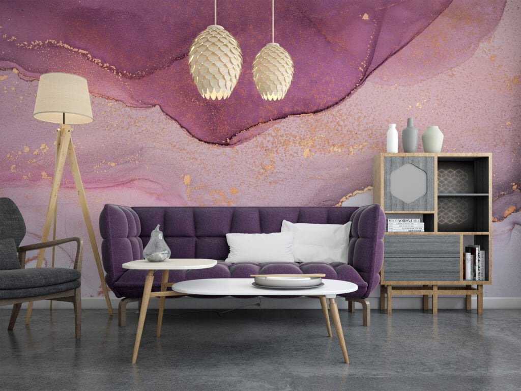 Multicolored Abstract Ink and Fluid Art Wall Mural, a Self Adhesive Peel and Stick Wallpaper that Brings Vibrancy to Your Walls