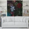 Classic Botanical Illustration Wallpaper with Vintage Flowers and Leaves