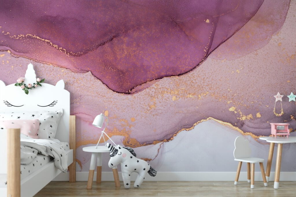 Multicolored Abstract Ink and Fluid Art Wall Mural, a Self Adhesive Peel and Stick Wallpaper that Brings Vibrancy to Your Walls