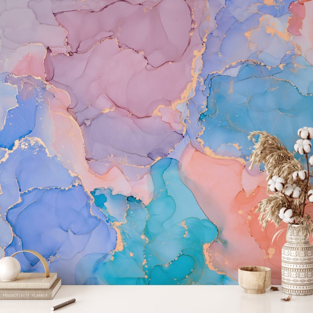 Captivating your walls with Dreamy Colorful Ink Art Wallpaper