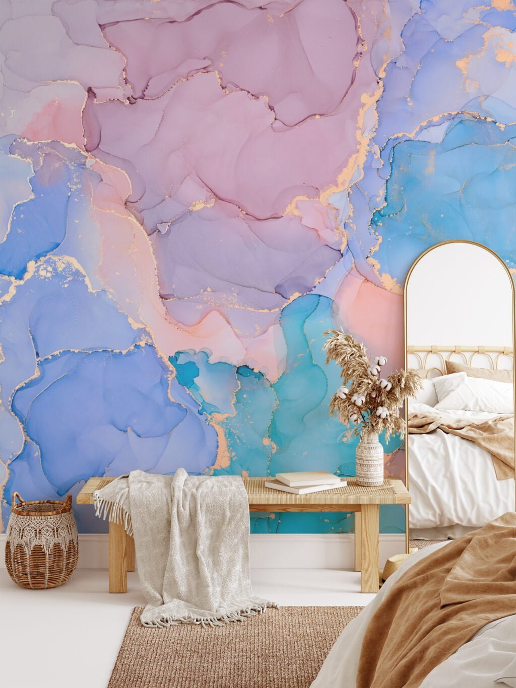 Captivating your walls with Dreamy Colorful Ink Art Wallpaper