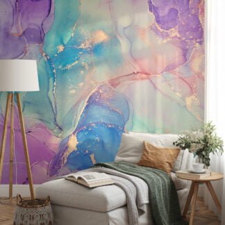 Revamp your walls with our mesmerizing multicolored marble wallpaper. Its dynamic blend of colors and natural patterns will instantly elevate the aesthetics of any room. For hassle-free installation, try our peel and stick pastel wallpaper