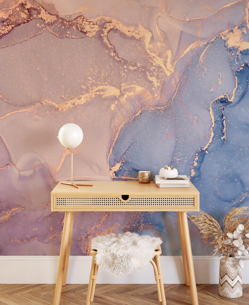 Opulent Pastel Colored Marble Texture Wallpaper for a Luxurious and Sophisticated Home Decor