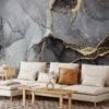 Timeless and Refined Grey Marble Texture Wallpaper for a Classic and Elegant Home Ambiance