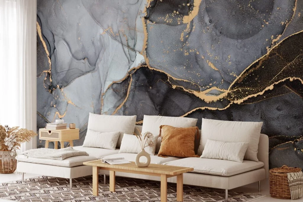 Timeless and Refined Grey Marble Texture Wallpaper for a Classic and Elegant Home Ambiance