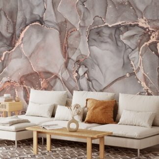Elegant and Subtle Mixed Nude Colored Marble Texture Wallpaper for a Timeless and Sophisticated Home Decor