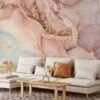 Luxurious Rose Gold Marble Texture Wallpaper for a Glamorous and Refined Home Decor