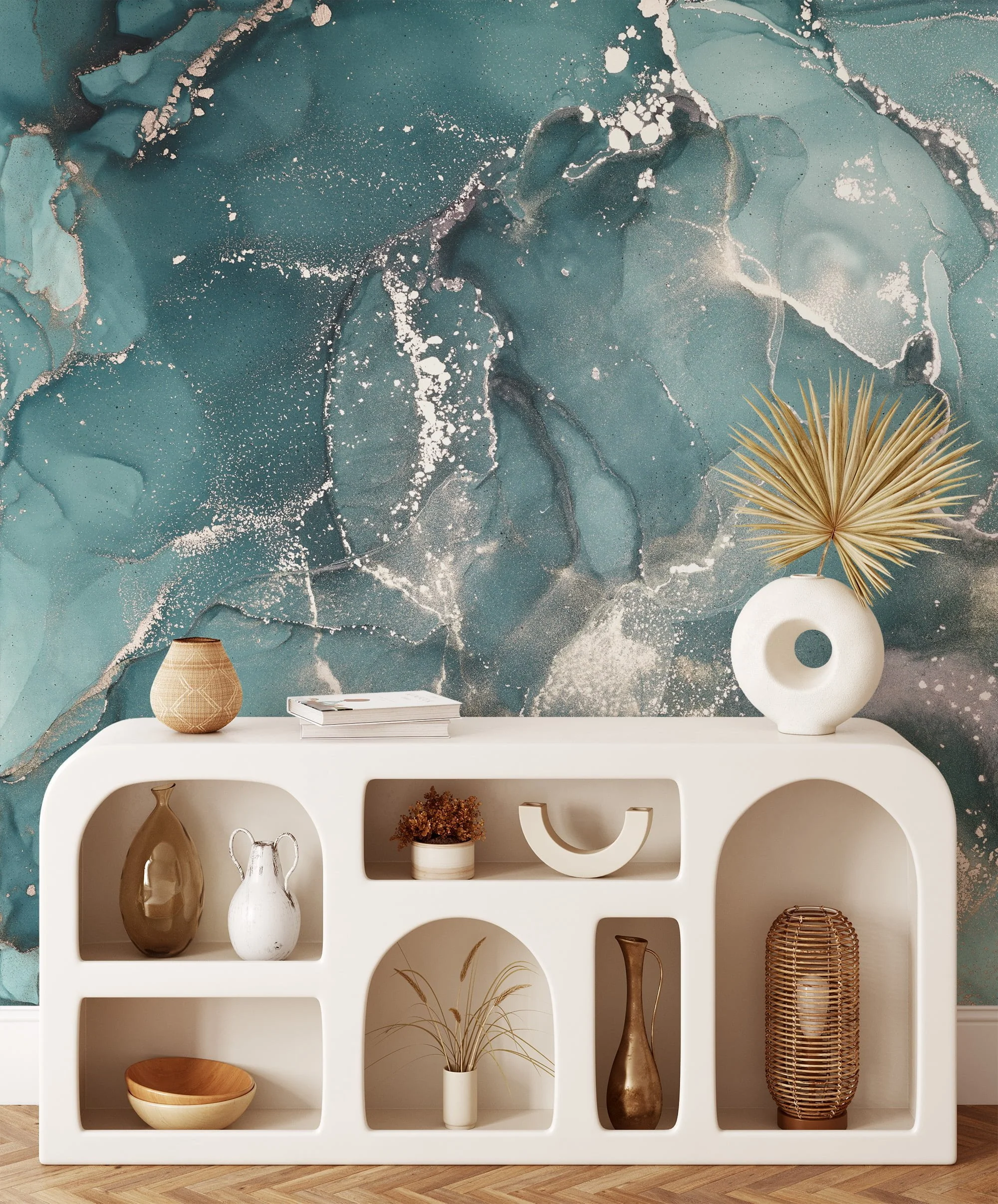 Luxury Green Marble Texture Wallpaper