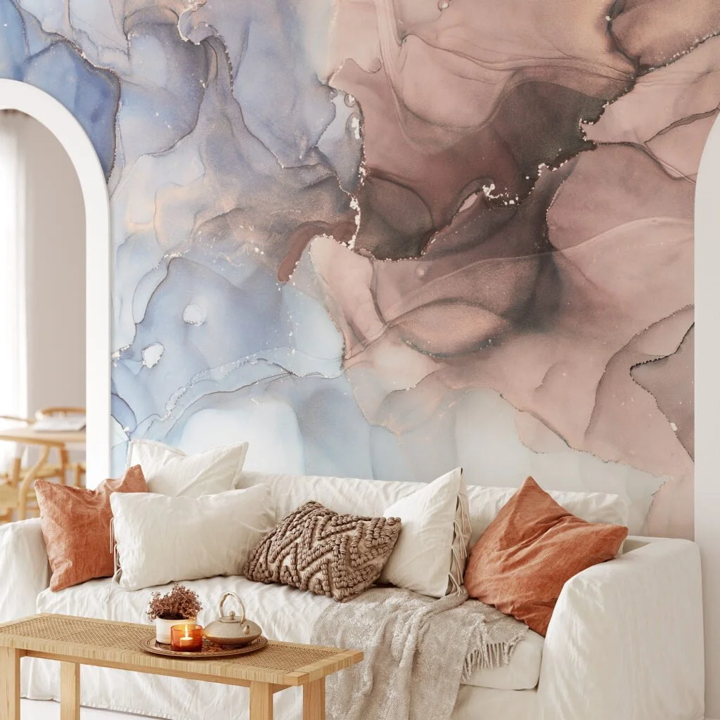 Transform your space into a dreamy oasis with our exquisite Pastel Colored Marble Texture Wallpaper