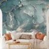 Luxury Green Marble Texture Wallpaper