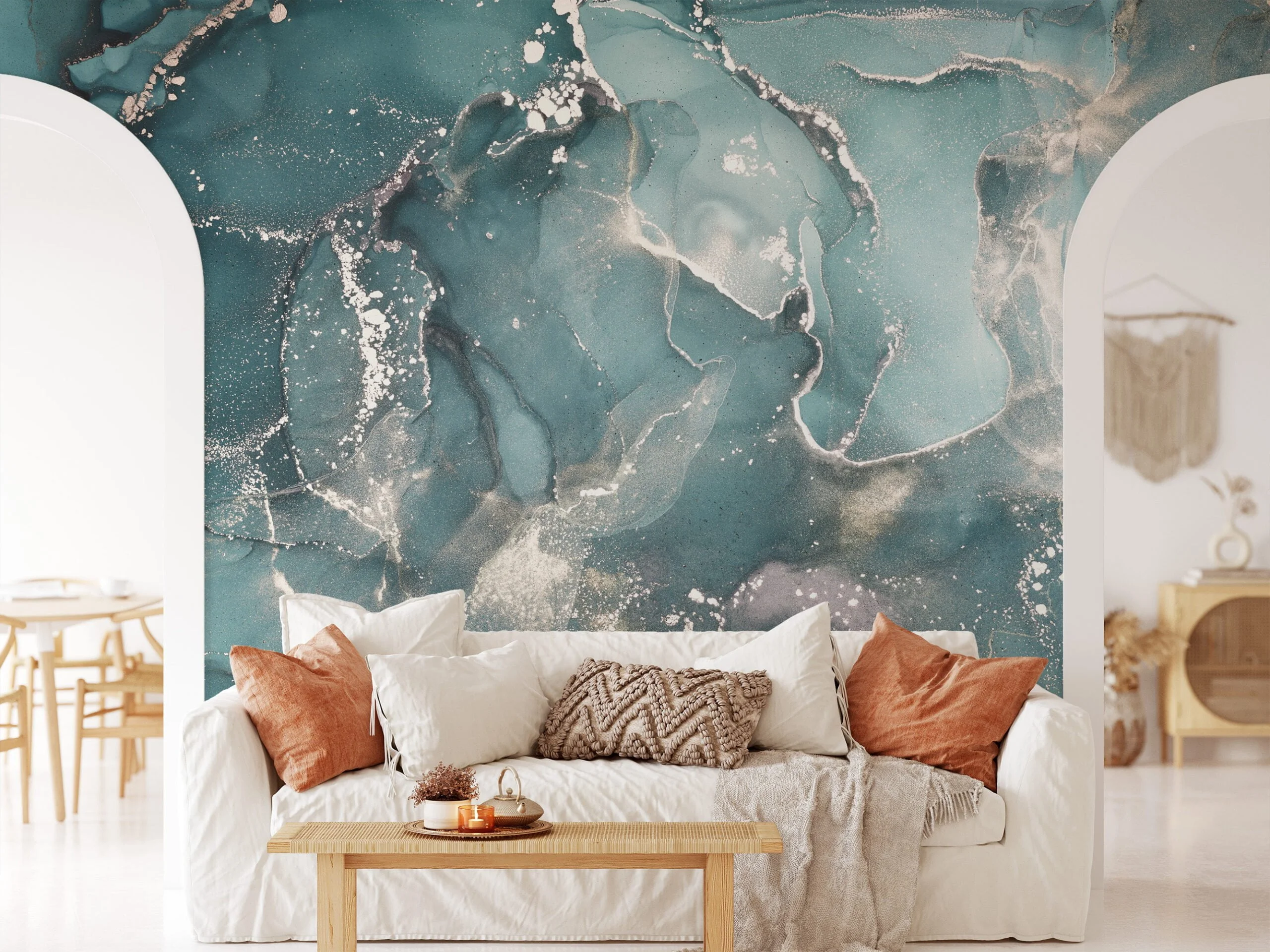 Luxury Green Marble Texture Wallpaper