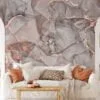 Elegant and Subtle Mixed Nude Colored Marble Texture Wallpaper for a Timeless and Sophisticated Home Decor