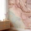 Luxurious Rose Gold Marble Texture Wallpaper for a Glamorous and Refined Home Decor