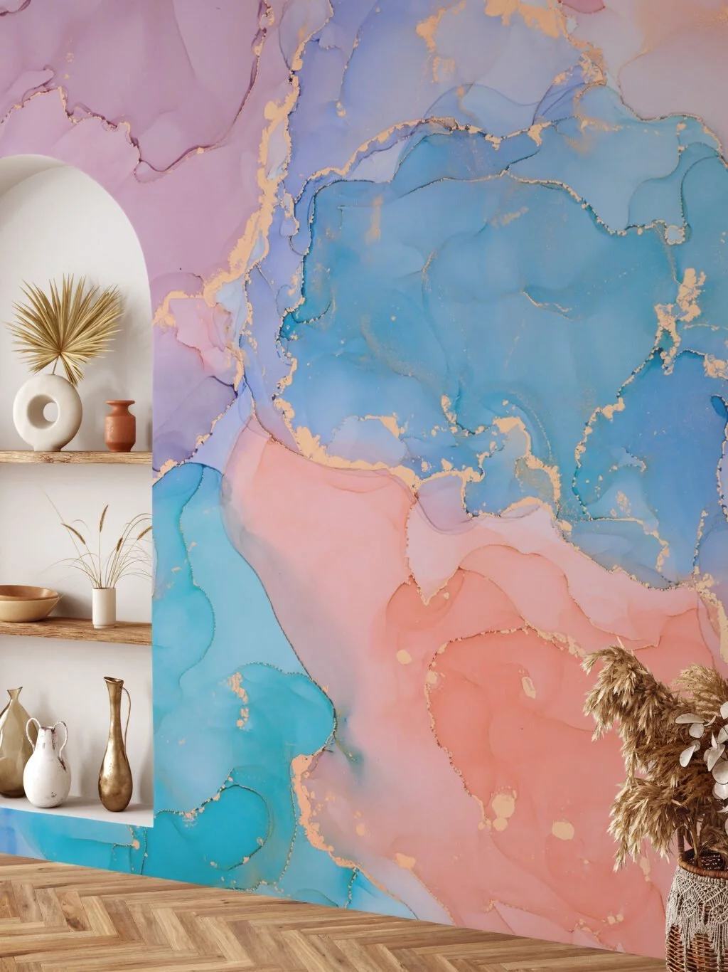 Captivating your walls with Dreamy Colorful Ink Art Wallpaper