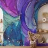 Experience the enchantment of our Mixed Colors Ink Art Wallpaper