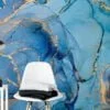 Exquisite Luxury Blue Marble Effect Wallpaper for a Sophisticated and Elegant Home Decor