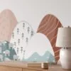 Modern Abstract Mountains Nursery Wallpaper, Peel & Stick Wallpaper, Durable Wallpaper
