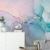 Dreamy and Serene Colorful Pastel Ink Art Wallpaper for a Whimsical and Calming Home Decor