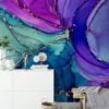 Experience the enchantment of our Mixed Colors Ink Art Wallpaper
