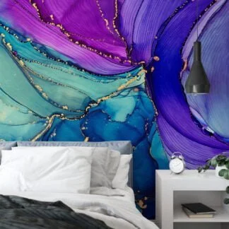 Experience the enchantment of our Mixed Colors Ink Art Wallpaper