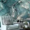 Luxury Green Marble Texture Wallpaper